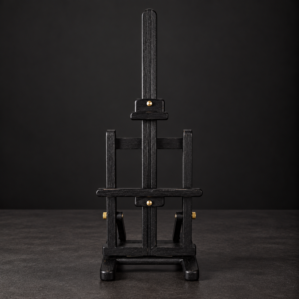 Small black lectern. Pink eucalyptus wood. New.
