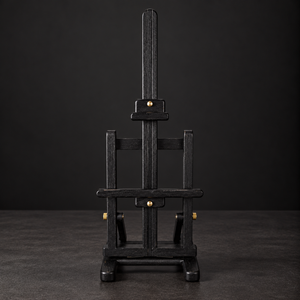 Small black lectern. Pink eucalyptus wood. New.