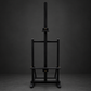 Atril mediano negro. Madera de eucalipto rosado. Nuevo.