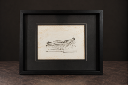 Bandage engraving from "Traité des Bandages" by Gerdy. Paris. 1837. Recent frame. Antique.