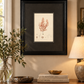 Seaweed print "Polysiphonia violacea". 1859. Recent frame. Antique.