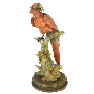 Escultura  "Guacamaya" de Giuseppe Armani. Porcelana cold-cast. Italia. Ca. 1980-1990. Vintage.