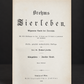 Book "Brehms Tierleben" (Brehm's Life of Animals), Volume II, by Alfred Edmund Brehm. 1900. In German. Antique. Illustrated. Shows signs of age.