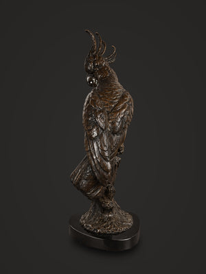 Escultura de guacamaya en bronce patinado. S. XX. Carl Kauba. Vintage.