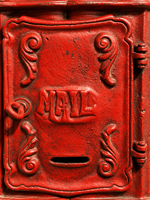 Cast iron mailbox. Ca. 1930. Vintage.