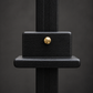 Medium black lectern. Pink eucalyptus wood. New.
