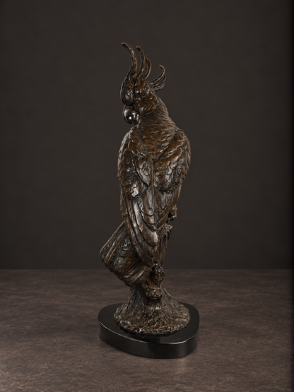 Patinated bronze macaw sculpture. 20th century. Carl Kauba. Vintage.