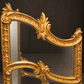 Louis XV screen in carved giltwood with gold leaf and mirrors. Late 19th century. Antique.