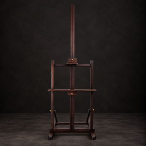 Medium-large brown lectern. Pink eucalyptus wood. New.