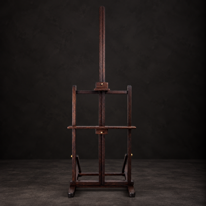 Medium-large brown lectern. Pink eucalyptus wood. New.