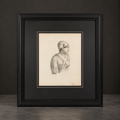 Bandage engraving from "Traité des Bandages" by Gerdy. Paris. 1837. Recent frame. Antique.