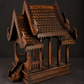 Thai wooden spirit house. Ca. 1990. Vintage.