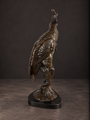 Escultura de guacamaya en bronce patinado. S. XX. Carl Kauba. Vintage.