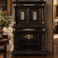 Ebonized wood sideboard with bone inlay. Renaissance Revival style. Ca. 1870. Antique. Shows signs of age.