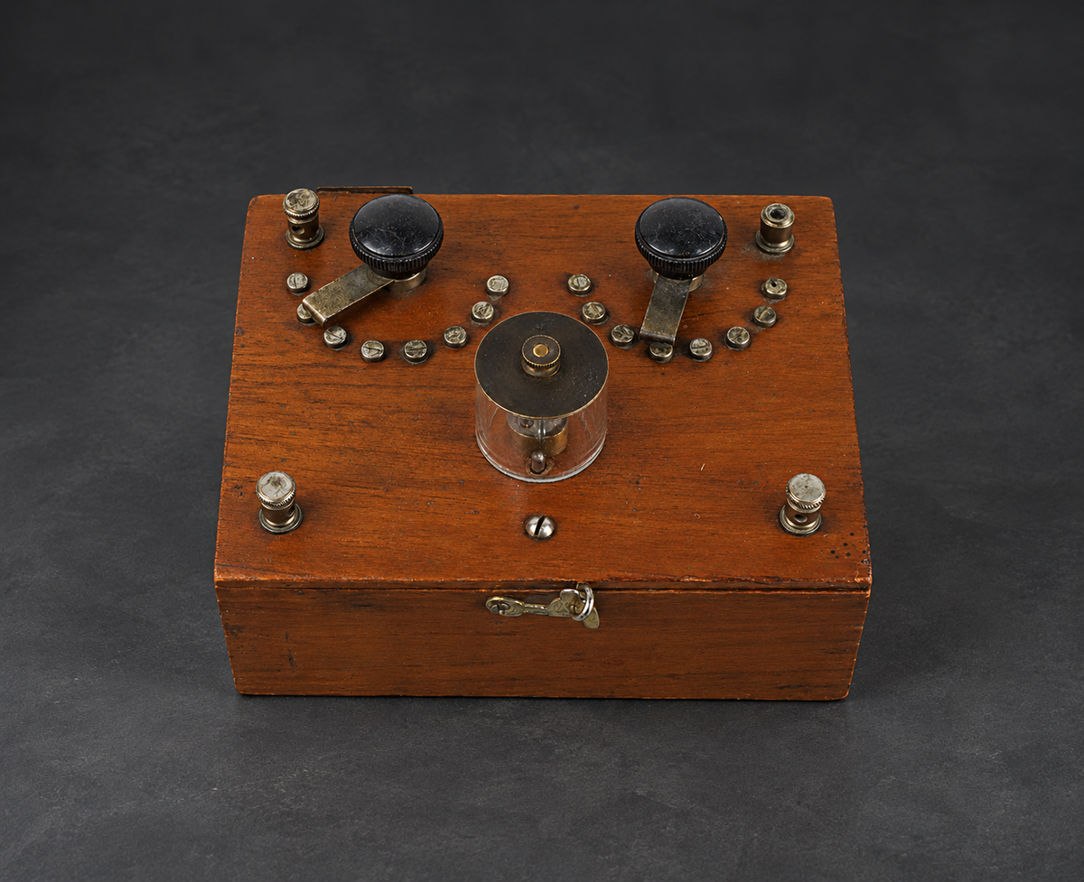 Receptor de radio de Galena Ca 1925 Decorativo, no funciona