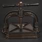Cast iron hand press. Late 19th century. Antique. Working. Shows signs of age.
