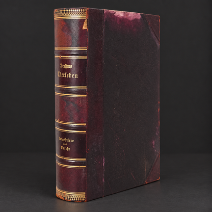 Book "Brehms Tierleben" (Brehm's Life of Animals), Volume VII, by Alfred Edmund Brehm. 1893. In German. Antique. Illustrated. Shows signs of age.