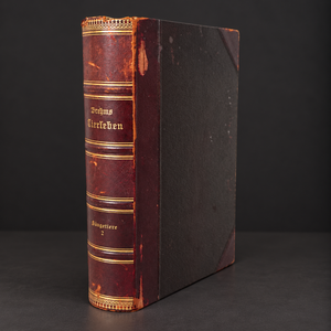 Book "Brehms Tierleben" (Brehm's Life of Animals), Volume II, by Alfred Edmund Brehm. 1900. In German. Antique. Illustrated. Shows signs of age.