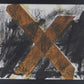 Litografía reproducción de Antoni Tapies. Año 1972. Marco reciente. Vintage.
