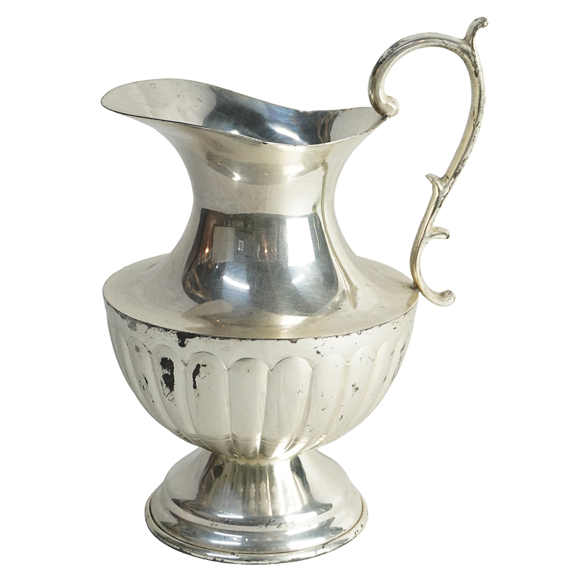 Silver-plated pitcher. Mid-20th century. Vintage.