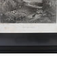 Grabado "The corn field" del libro "Tesoros de Inglaterra" de J. Vernon Whitaker, USA. Año 1881. Antiguo. Marco reciente.
