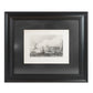 Grabado del puerto de "Le Havre". París. Año 1850. Con marco reciente. Antiguo.
