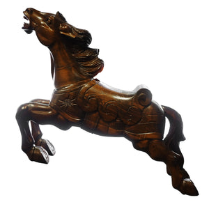 Caballo de carrusel tallado a mano. Siglo XX. Vintage.
