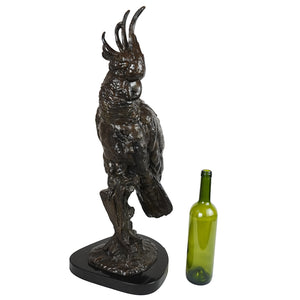 Escultura de guacamaya en bronce patinado. S. XX. Carl Kauba. Vintage.