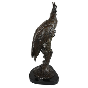 Escultura de guacamaya en bronce patinado. S. XX. Carl Kauba. Vintage.