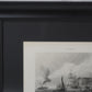 Grabado del puerto de "Le Havre". París. Año 1850. Con marco reciente. Antiguo.