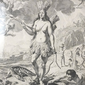 Grabado América grabado por Jeremias Falck Entre Ca. 1662