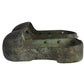 Lastres de bronce para botas de buzo con pátina verdosa natural. Ca. 1900. Antiguo.