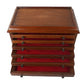Caja coleccionador para monedas en madera de segunda mitad del siglo XX. Vintage.