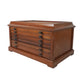 Caja coleccionador para monedas en madera de segunda mitad del siglo XX. Vintage.