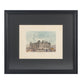 Grabado coloreado "HOTEL DE VILLE" de Adolphe Rouargue. Siglo XX.  Con marco reciente. Antiguo.