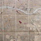 Mapa de Londres de Edward Stanford. Litografía coloreada a mano. Año 1875. Marco reciente. Antiguo.