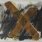Litografía reproducción de Antoni Tapies. Año 1972. Marco reciente. Vintage.