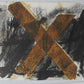 Litografía reproducción de Antoni Tapies. Año 1972. Marco reciente. Vintage.