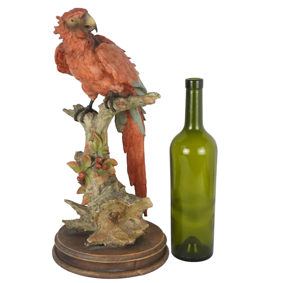 Escultura  "Guacamaya" de Giuseppe Armani. Porcelana cold-cast. Italia. Ca. 1980-1990. Vintage.