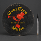 Letrero publicitario Wurlitzer de metal pintado Ca 1910 Diam 25.3 cm