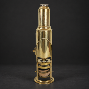 Microscopio marca E. Hartnack & Cie Siglo XIX Decorativo, no funciona