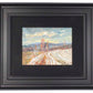 Pintura de Paisaje en estilo impresionista. Autor no identificado. Óleo sobre tela. Ca. 1960.  Con marco reciente. Vintage.