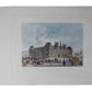 Grabado coloreado "HOTEL DE VILLE" de Adolphe Rouargue. Siglo XX.  Con marco reciente. Antiguo.