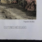 Litografía coloreada a mano "Trajes Mexicanos 1". Año 1878. Casimiro Castro. Ed. Víctor Debray. Con marco reciente. Antiguo.
