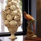 White glazed ceramic fruit bowl. Blanc de Chine style. Ca. 1950. Vintage.