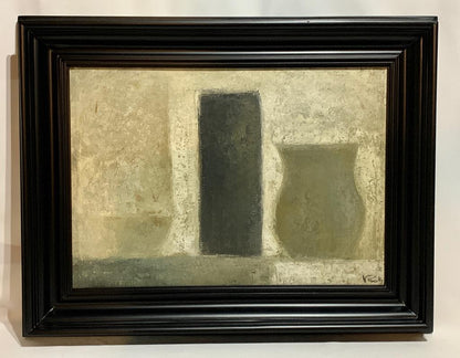 Painting by Ramón Prats. Oil on canvas. Untitled. Ca. 1980. Recent frame. Vintage.