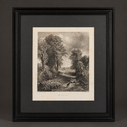Engraving "The Corn Field" from "Treasures of England" by J. Vernon Whitaker, USA. 1881. Antique. Recent frame.