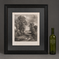 Engraving "The Corn Field" from "Treasures of England" by J. Vernon Whitaker, USA. 1881. Antique. Recent frame.