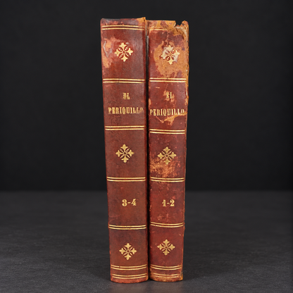 Complete set "El Periquillo Sarniento" by José Joaquín Fernández de Lizardi. Mexico. Second edition. 1884. Antique. Shows signs of age.