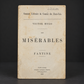 Complete 2-volume set of "Les Misérables" by Victor Hugo. First New York edition in French, 1862. Antique. Shows signs of age.